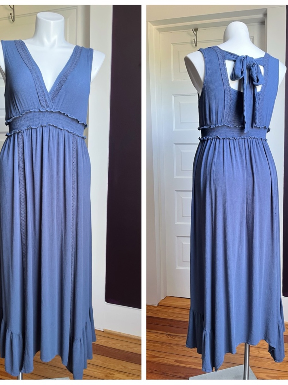 Blue lace maxi dress - Picture 8 of 9